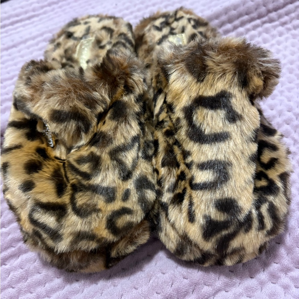 Michael Kors Brown Faux Fur Slippers